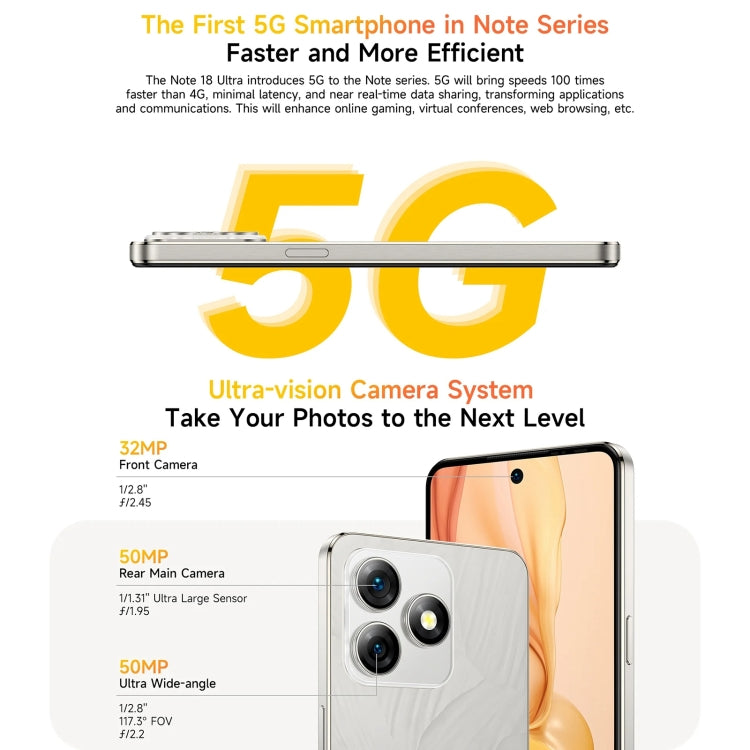 Ulefone Note 18 Ultra Smartphone 5G 6.78 Pulgadas 6GB+256GB by Ulefone