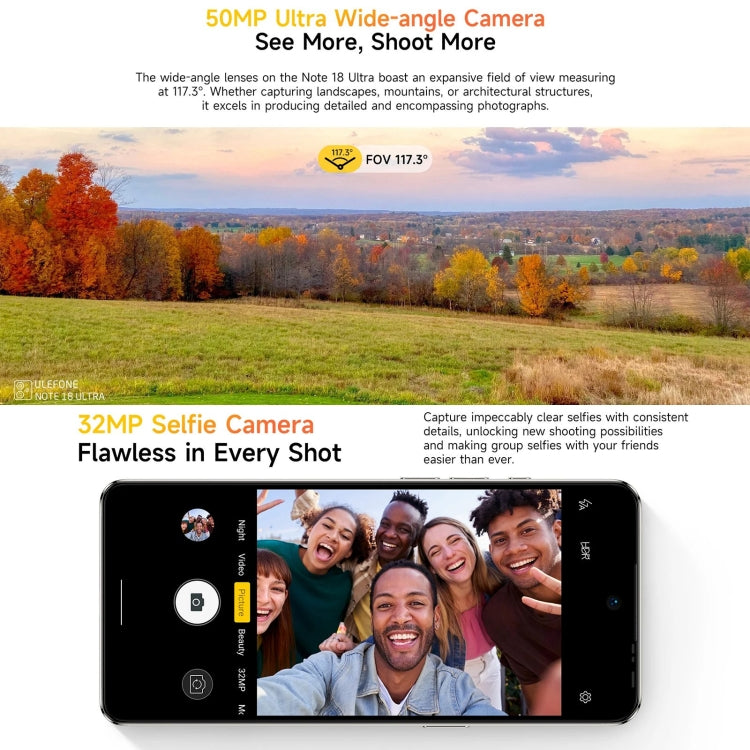 Ulefone Note 18 Ultra Smartphone 5G 6.78 Pulgadas 6GB+256GB by Ulefone