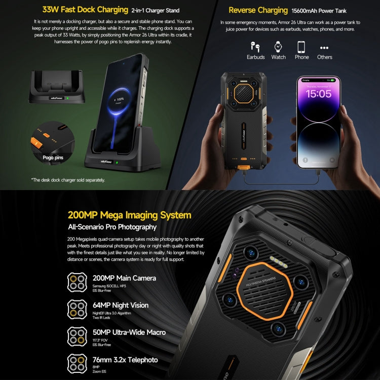 Ulefone Armor 26 Rugged Smartphone 6.78 Inch 12GB+512GB 5G