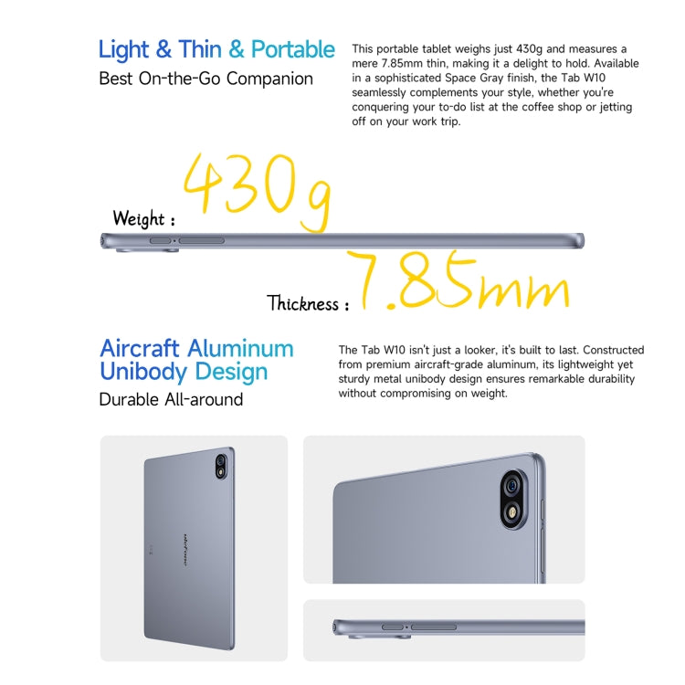 Ulefone Tab W10 WiFi Tablet 10.1 Inch Android 14 4GB+128GB
