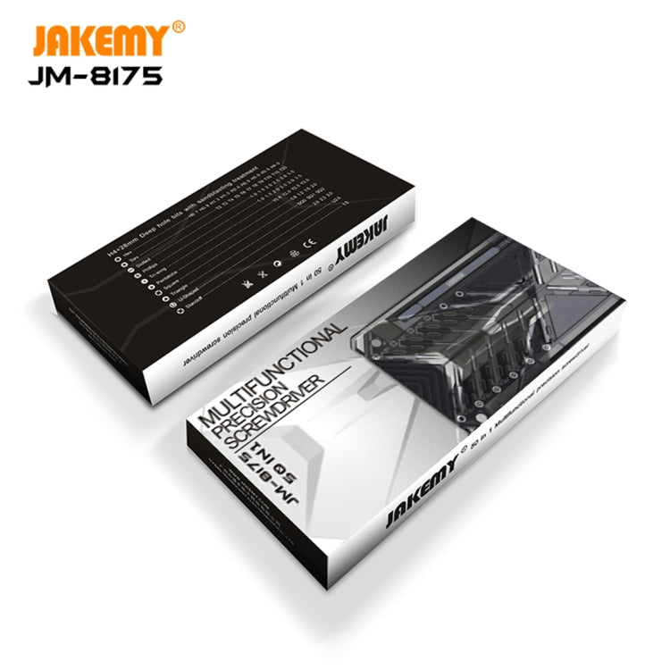 JAKEMY JM-8175 50 in 1 Double-sided Outer Box Multifunctional and Precision Screwdriver Tool Set, JM-8175 50 in 1