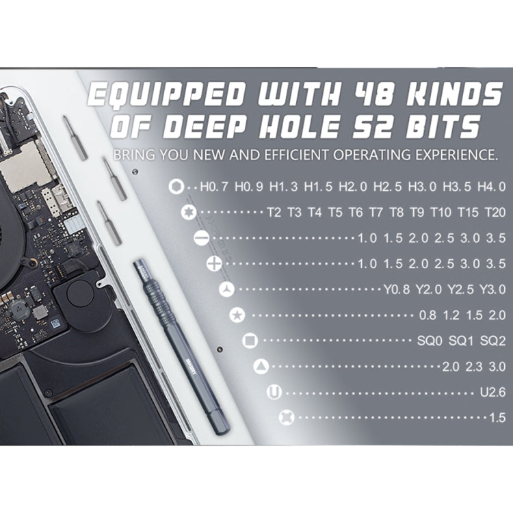 JAKEMY JM-8175 50 in 1 Double-sided Outer Box Multifunctional and Precision Screwdriver Tool Set, JM-8175 50 in 1