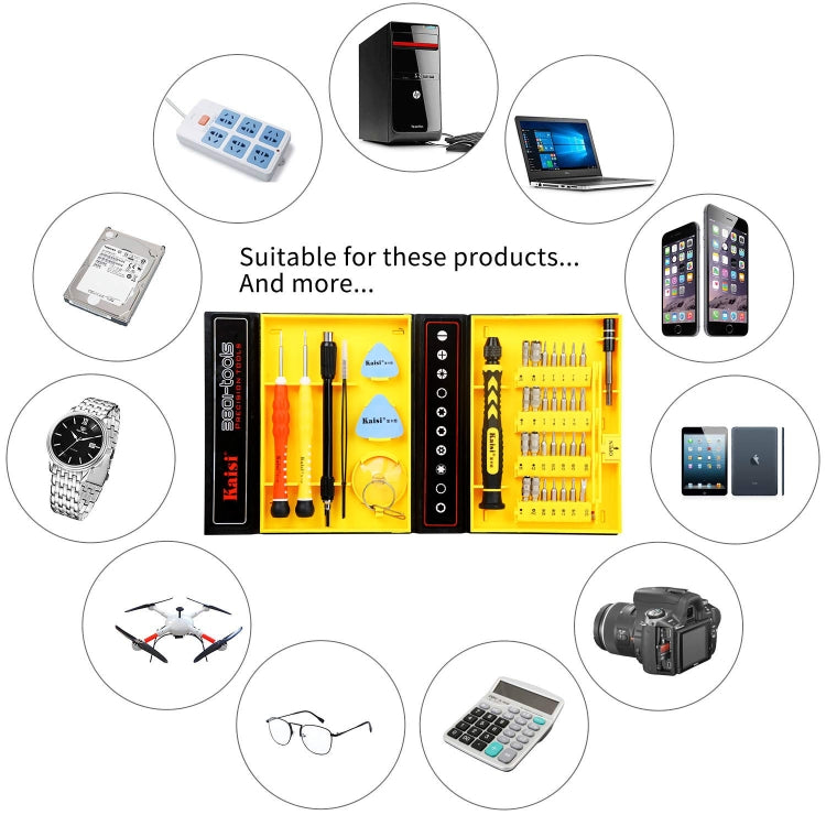 Kaisi 3801 38 in 1 Multifunctional Computer Phone Repair Tool Set, 38 in 1