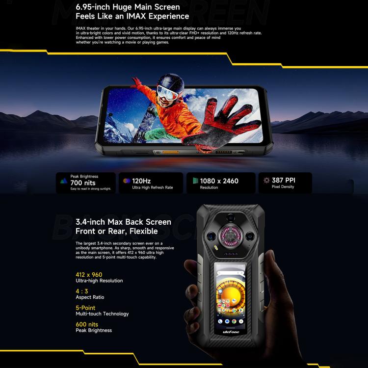 Ulefone Armor 21 Smartphone 8GB+256GB 6.58 Inch Display