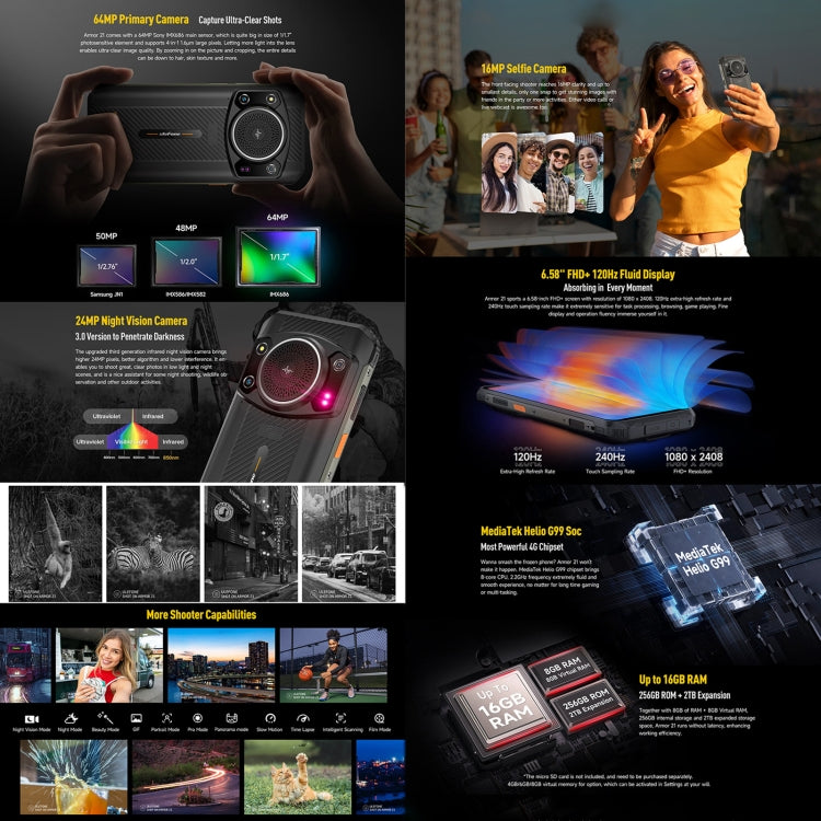 Ulefone Armor 21 Smartphone 8GB+256GB 6.58 Inch Display