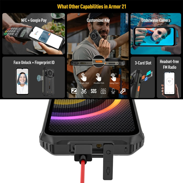 Ulefone Armor 21 Smartphone 8GB+256GB 6.58 Inch Display