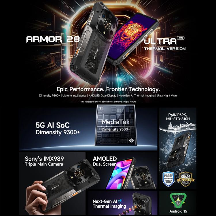 Ulefone Armor 28 UltraThermal Rugged Smartphone 16GB+1TB 5G