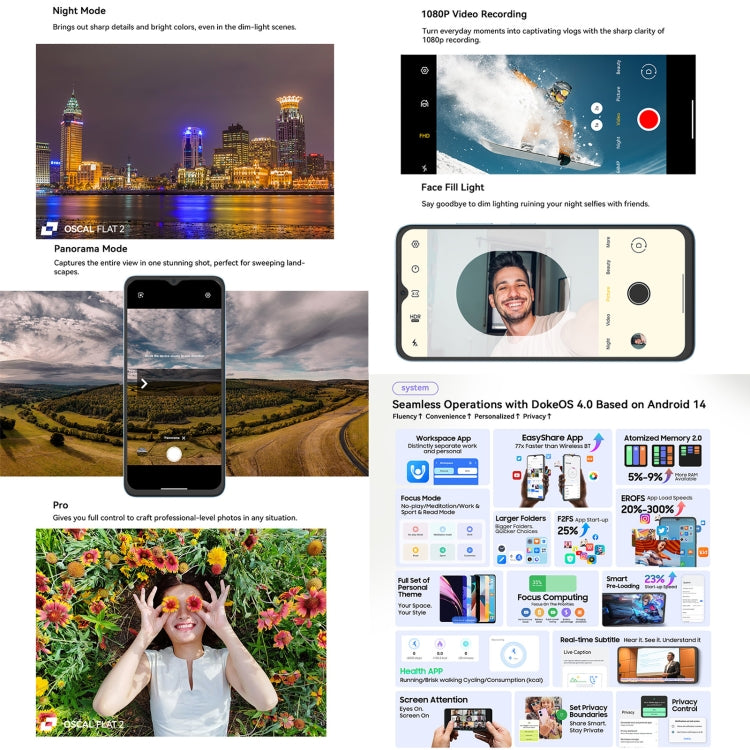Blackview Oscal FLAT 2 Smartphone 4GB+128GB 6.6 Pulgadas