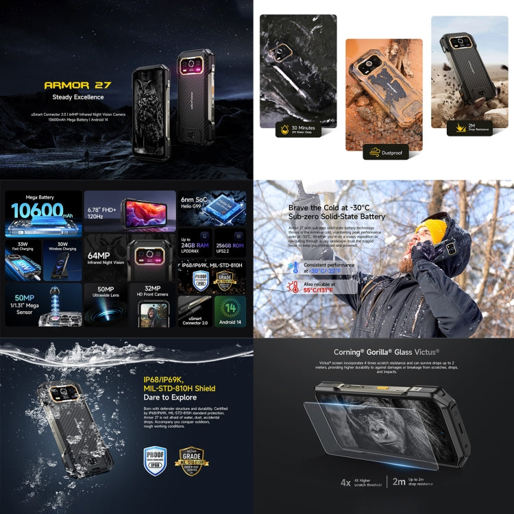 Ulefone Armor 27 Rugged Smartphone 12GB+256GB 10600mAh
