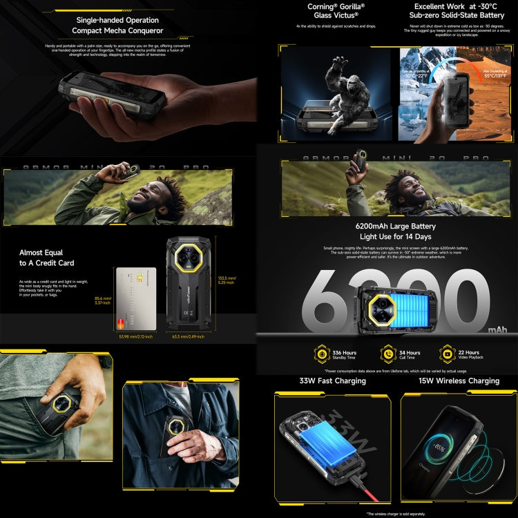 Ulefone Armor Mini 20 Pro Smartphone 8GB+256GB 5G Rugged