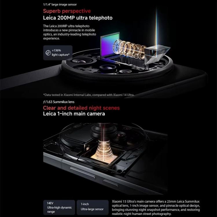 Xiaomi 15 Ultra Smartphone 5G 16GB+1TB 200MP Cámara