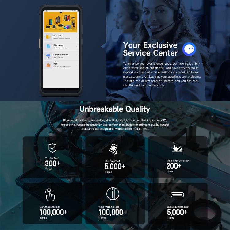 Ulefone Armor X31 Teléfono Rugerizado 6GB+128GB Visión