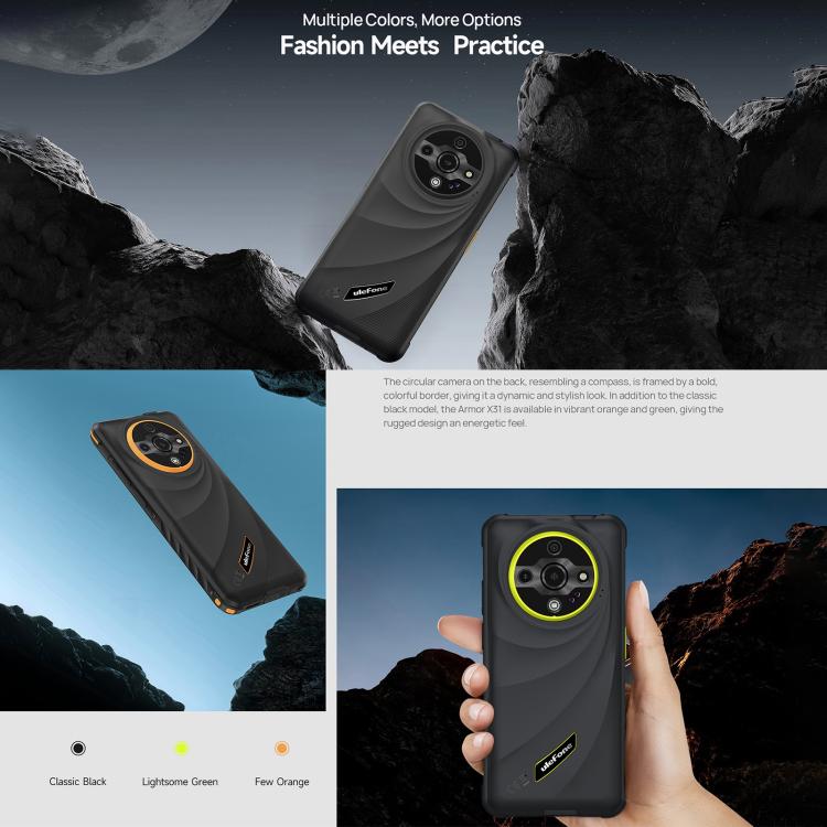 Ulefone Armor X31 Teléfono Rugerizado 6GB+128GB Visión