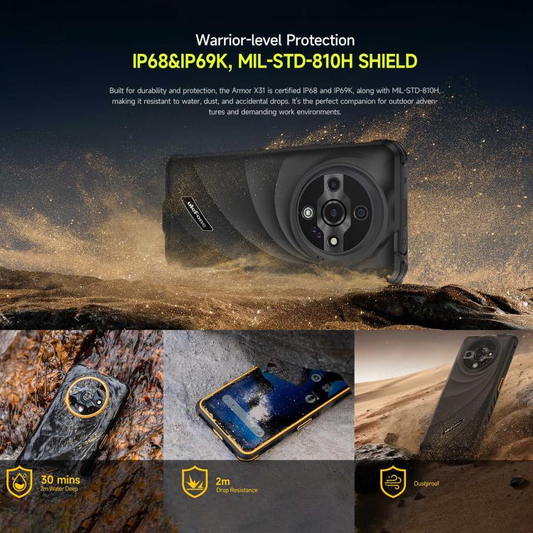 Ulefone Armor X31 Teléfono Rugerizado 6GB+128GB Visión