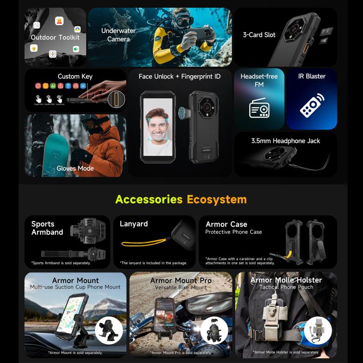 Ulefone Armor X32 Pro 5G Móvil 8GB+256GB Visión Nocturna