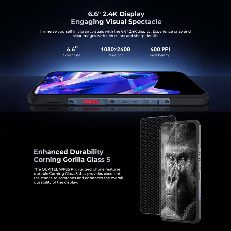 Oukitel WP35 Pro 5G Rugged Phone 12GB+512GB 6.6in NFC