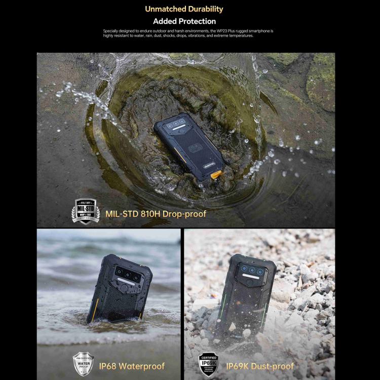 Oukitel WP23 Plus Teléfono Teléfono Rugerizado 8GB+256GB 10600mAh 4G by OUKITEL