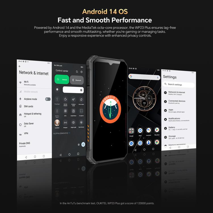 Oukitel WP23 Plus Teléfono Teléfono Rugerizado 8GB+256GB 10600mAh 4G by OUKITEL