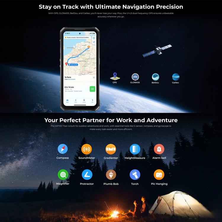 Oukitel WP100 Móvil Resistente Proyector 16GB+512GB 5G by OUKITEL