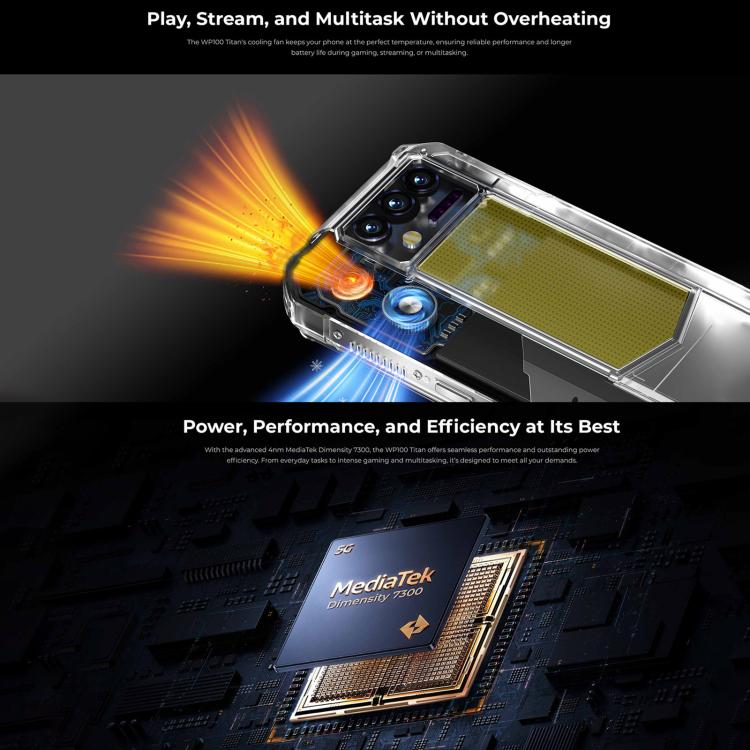 Oukitel WP100 Móvil Resistente Proyector 16GB+512GB 5G by OUKITEL