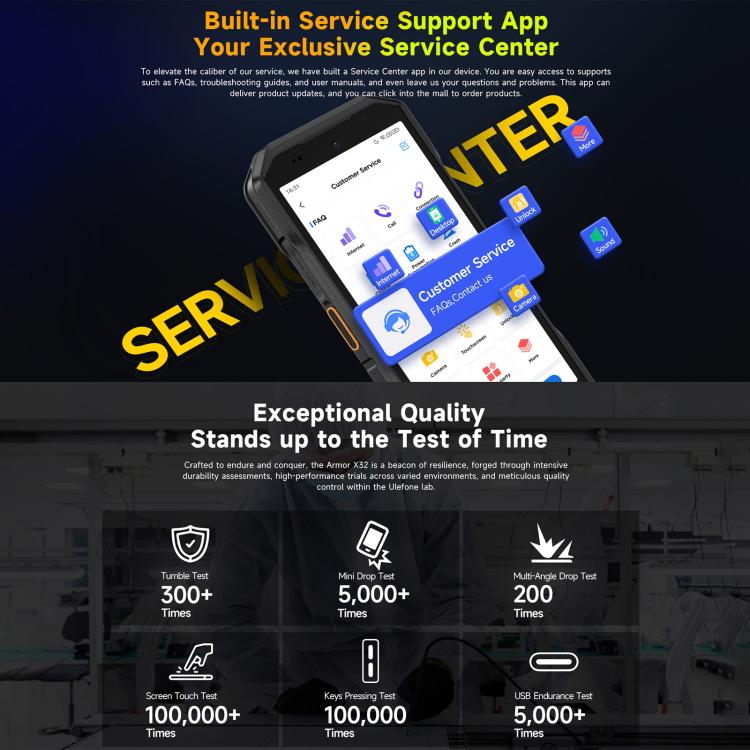 Ulefone Armor X32 Teléfono Robusto 8GB+256GB 4G Visión