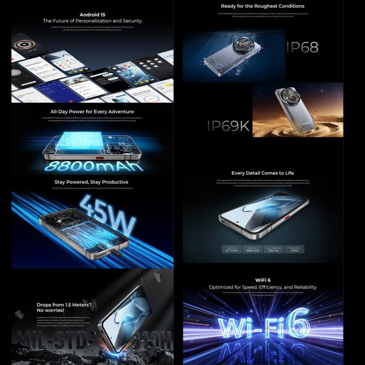 Oukitel WP200 Pro Móvil Resistente 24GB+1TB 6.7 Pulgadas by OUKITEL