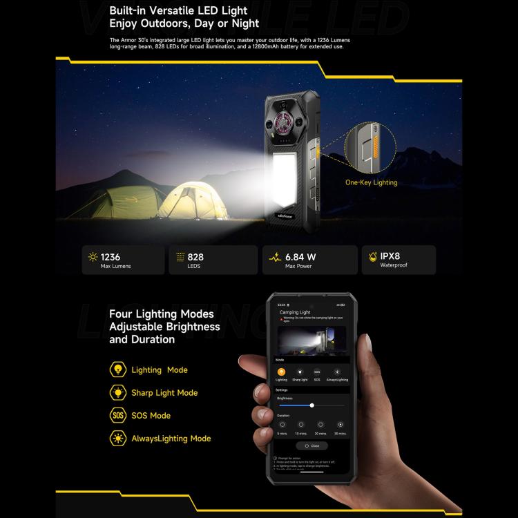 Ulefone Armor 30 Rugged Phone 12GB+512GB Night Vision