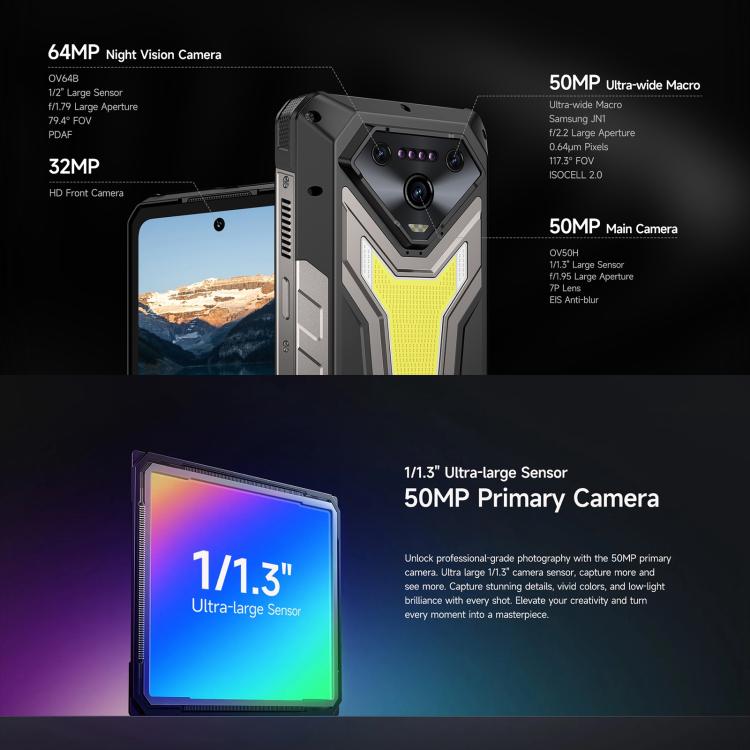 Ulefone Armor 34 Pro Rugged Phone 16GB+512GB Night Vision