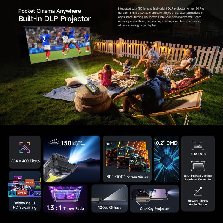 Ulefone Armor 34 Pro Rugged Phone 16GB+512GB Night Vision