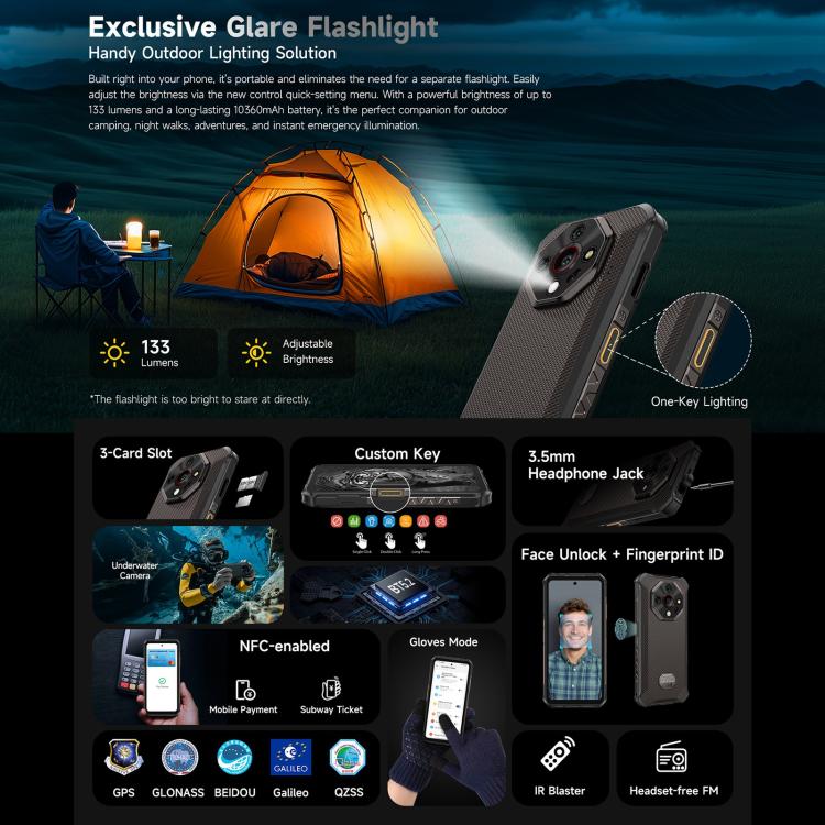 Ulefone Armor X16 Móvil Rugerizado 6GB+128GB Visión 4G