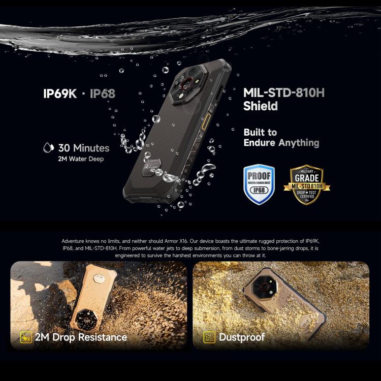 Ulefone Armor X16 Móvil Rugerizado 6GB+128GB Visión 4G