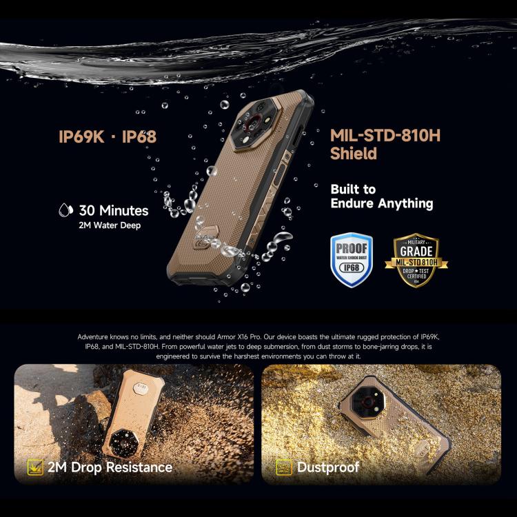 Ulefone Armor X16 Pro Teléfono 5G 5GB+256GB Visión Nocturna