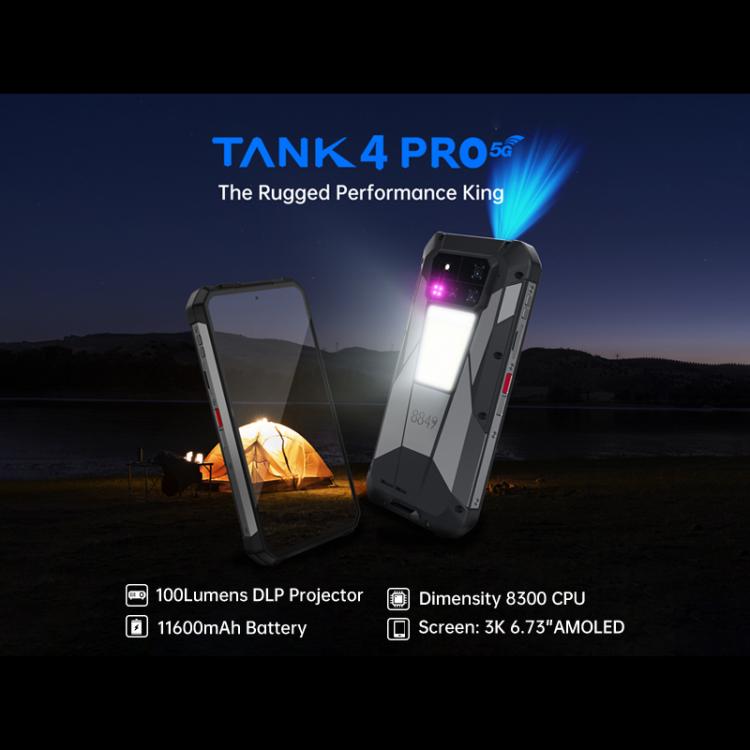 Unihertz Tank 4 Pro Teléfono Rugerizado Proyector 16GB+512GB