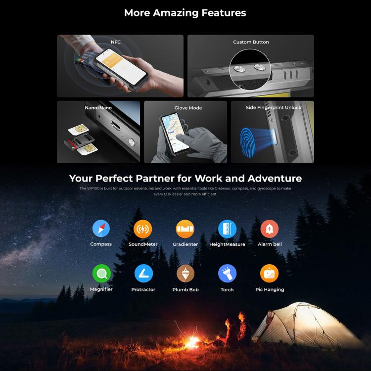 Oukitel WP100 Teléfono Rugerizado 12GB+512GB 33000mAh by OUKITEL