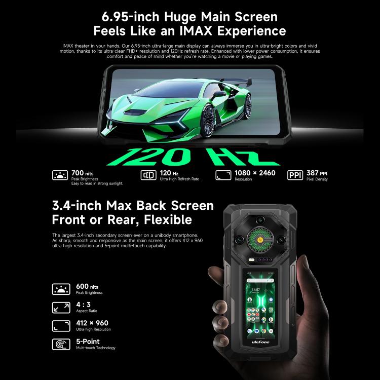 Ulefone Armor 33 Pro Rugged Smartphone 16GB+512GB 5G