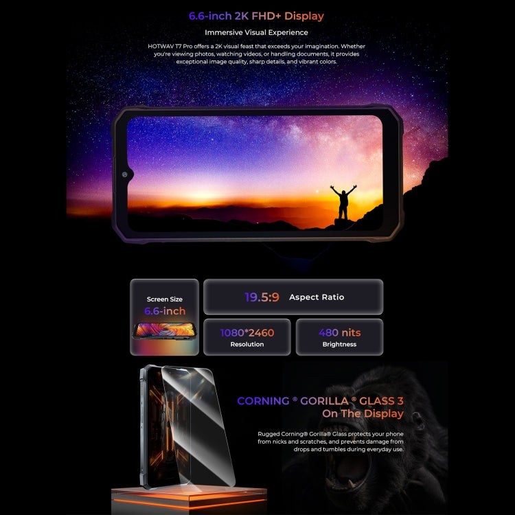 HOTWAV T7 Smartphone Rugerizado 6GB+256GB Batería 6280mAh by HOTWAV