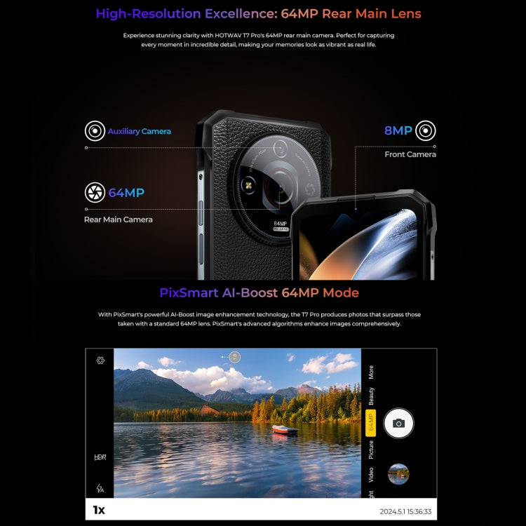 HOTWAV T7 Smartphone Rugerizado 6GB+256GB Batería 6280mAh by HOTWAV