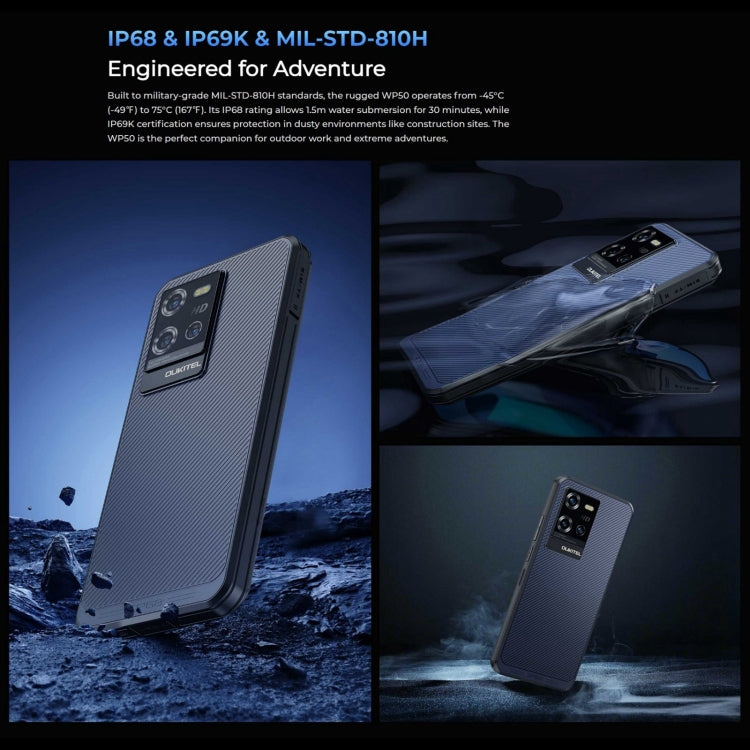 Oukitel WP50 Smartphone 5G 4GB+256GB 6.6in Display Android14