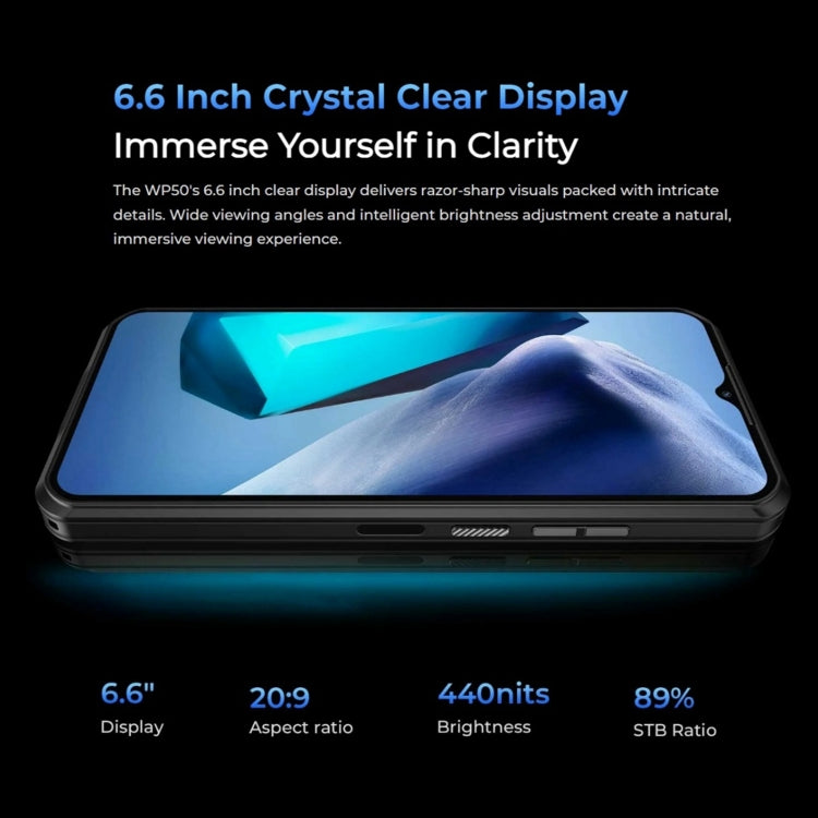 Oukitel WP50 Smartphone 5G 4GB+256GB 6.6in Display Android14