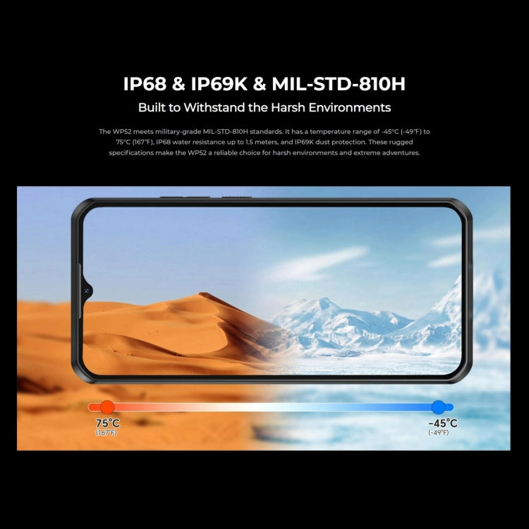 Oukitel WP52 5G Smartphone 4GB+256GB 6.6 Inch Display