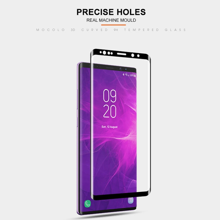 mocolo Full Glue 0.33mm 9H 3D Round Edge Tempered Glass Film for Galaxy Note9, For Samsung Galaxy Note9