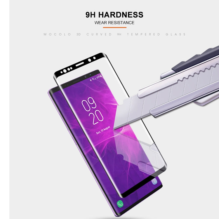 mocolo Full Glue 0.33mm 9H 3D Round Edge Tempered Glass Film for Galaxy Note9, For Samsung Galaxy Note9