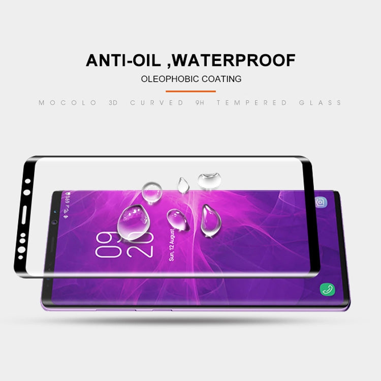 mocolo Full Glue 0.33mm 9H 3D Round Edge Tempered Glass Film for Galaxy Note9, For Samsung Galaxy Note9
