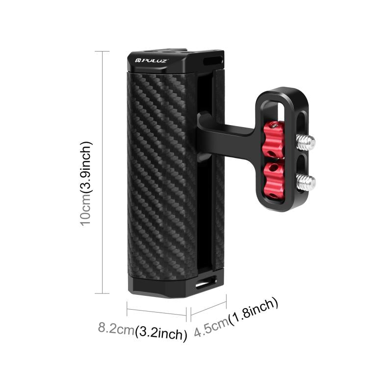 PULUZ Universal Camera Metal Side Handle with Cold Shoe Mount for Camera Cage Stabilizer