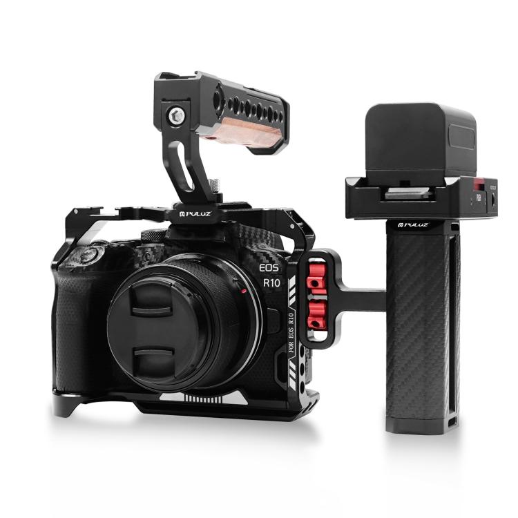 PULUZ Universal Camera Metal Side Handle with Cold Shoe Mount for Camera Cage Stabilizer