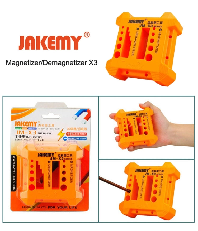 JAKEMY JM-X3 Magnetizer/Demagnetizer with Screwdriver Holes, Size: Large, JM-X3