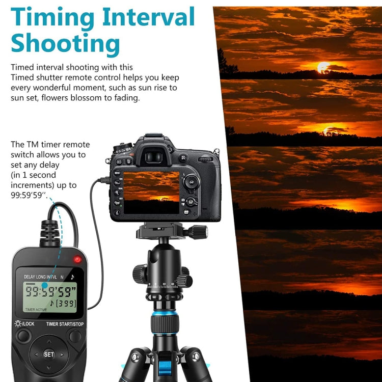 Aputure AP-TR3N LCD Timer Remote Cord for Nikon D5100,D3100, D7000, D5000, D90