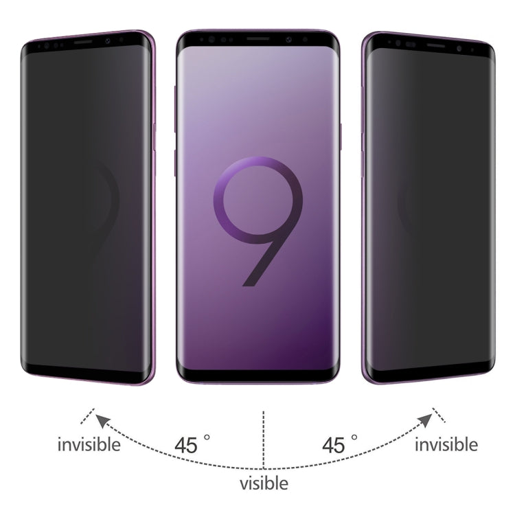ENKAY Hat-Prince for Galaxy S9 0.26mm 9H Surface Hardness 3D Privacy Anti-glare Full Screen Tempered Glass Protective Film, Galaxy S9