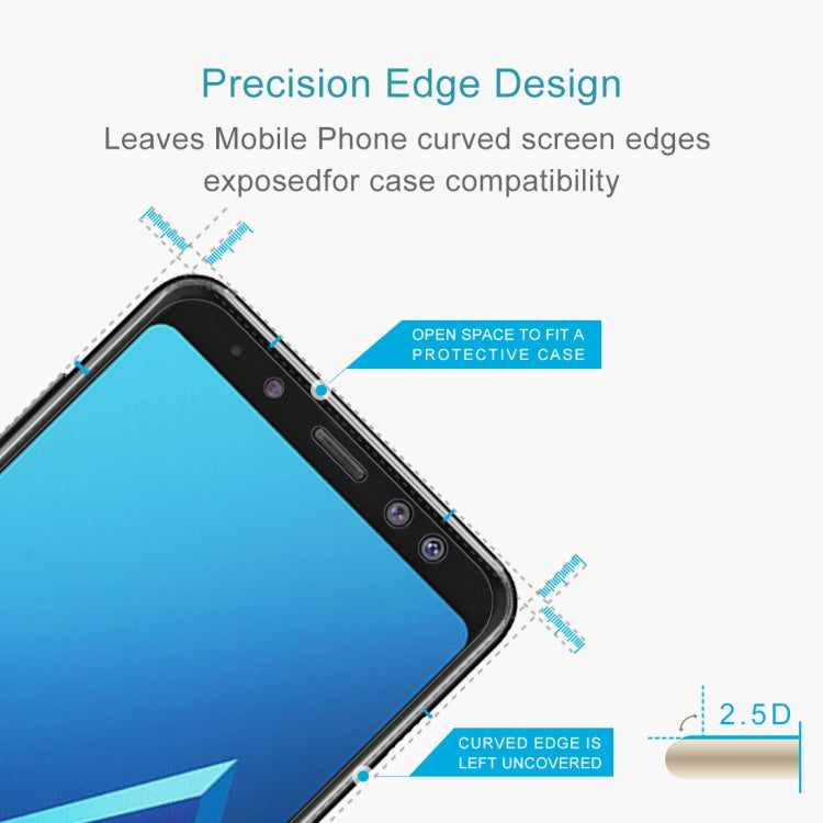 For Galaxy A8+ (2018) 0.26mm 9H Surface Hardness 2.5D Curved Edge Tempered Glass Screen Protector, For Galaxy A8+ (2018)