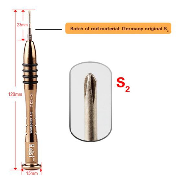 Kaisi K-222 Precision Screwdrivers Professional Repair Opening Tool for Mobile Phone Tablet PC (Phillips: 1.2), Phillips: 1.2